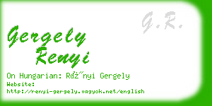 gergely renyi business card